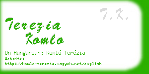 terezia komlo business card