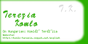 terezia komlo business card
